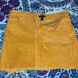 Mustard yellow corduroy skirt